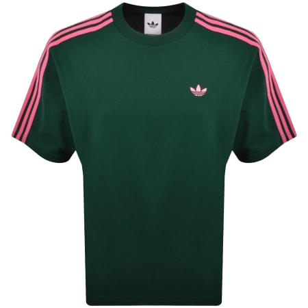adidas Originals 3 Stripes T Shirt Green | Mainline Menswear us